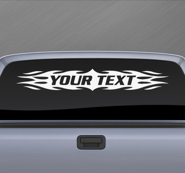 Truck decal custom text with flames - TenStickers