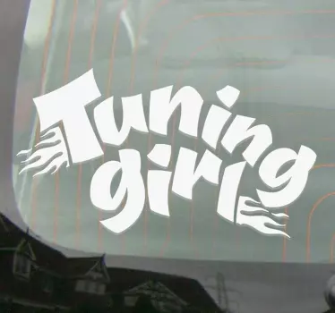 tuning girl Car Decal - TenStickers
