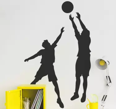 Two people playing basketball basketball wall sticker - TenStickers