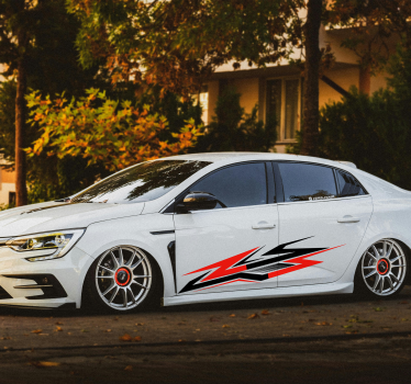 Two-tone racing style car sticker - TenStickers
