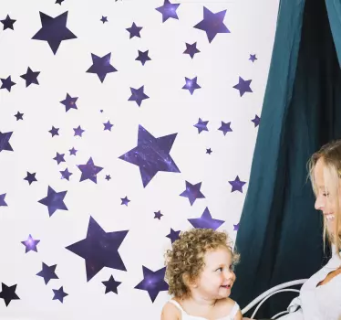 Pack of 56 universe stars space wall sticker - TenStickers