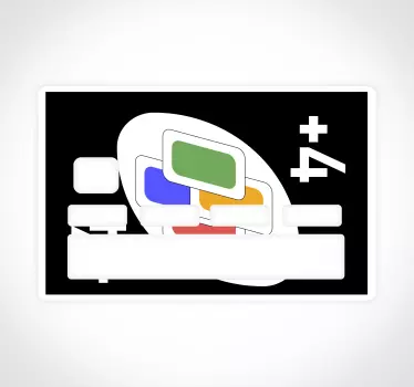 UNO cards color designs credit card sticker - TenStickers