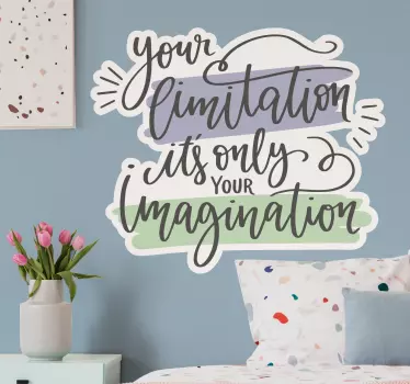 Inspirational imagination quote sticker - TenStickers