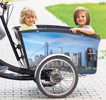 Urban Skyline View bike sticker - TenStickers