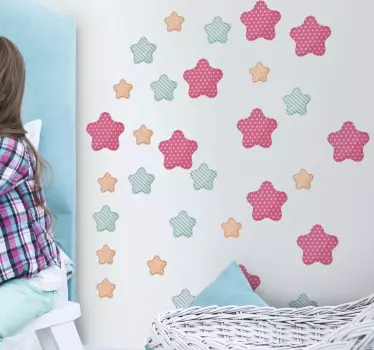 Pack of 30 Varied Stars Wall Stickers - TenStickers