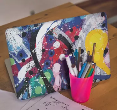Vibrant abstract components laptop skin - TenStickers