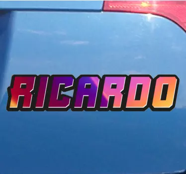 Vibrant custom name car sticker - TenStickers