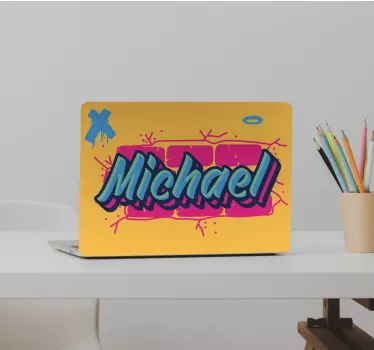 Vibrant custom graffiti laptop skin - TenStickers