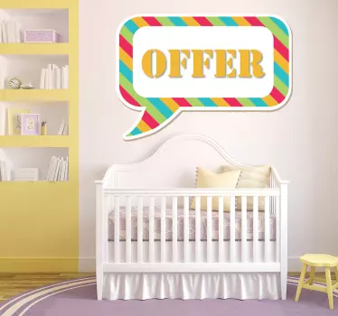 Vibrant dialogue balloon shop window sticker - TenStickers