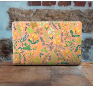 Vibrant floral motifs laptop skin - TenStickers