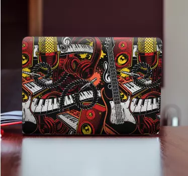 Vibrant Musical Components laptop skin - TenStickers