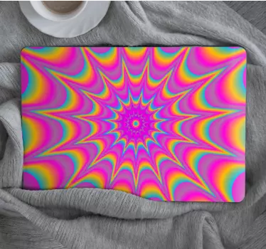 Vibrant spiral pattern laptop skin - TenStickers