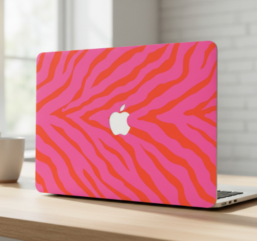 Vibrant zebra print laptop sticker - TenStickers