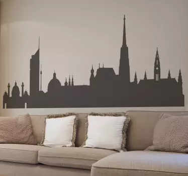 Vienna Skyline Sticker - TenStickers