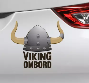 Viking baby in car sticker - TenStickers