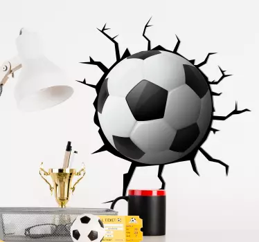 3D Football Wall Sticker - TenStickers