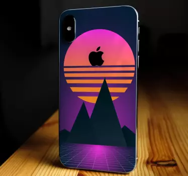 Vintage and retro sun iPhone decal - TenStickers
