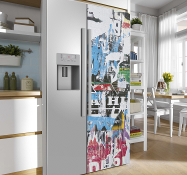 Vintage fridge wrap - TenStickers