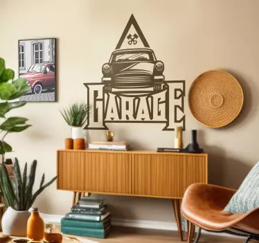 Vintage garage car decal - TenStickers