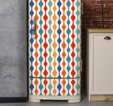 Vintage waves fridge wrap - TenStickers