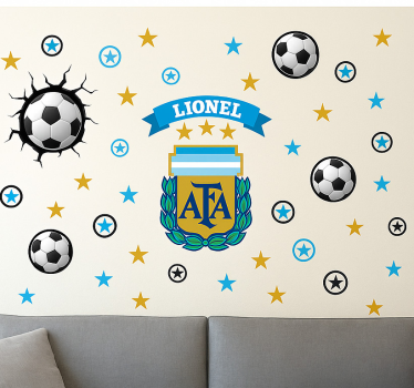 Wall decal of famous argentine player - TenStickers