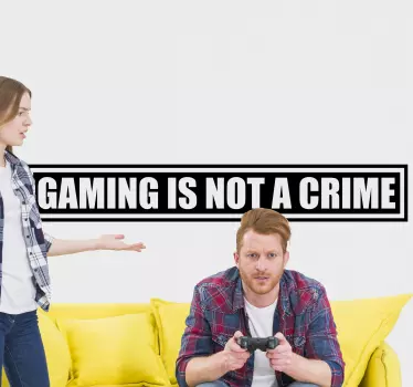 Wall decal quotes for gaming enthusiasts - TenStickers