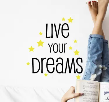 Wall decal quotes motivational star quote - TenStickers