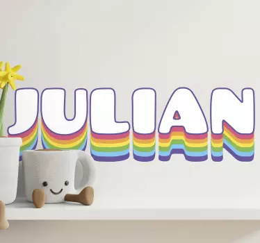 Wall decal quotes vibrant name design - TenStickers