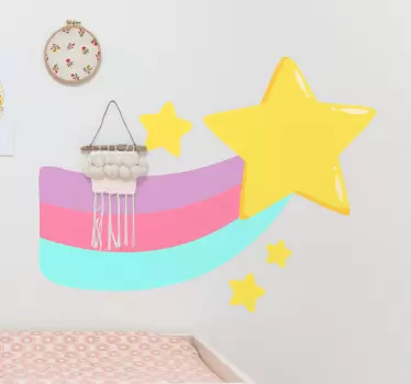 Wall sticker for kids colorful star design - TenStickers