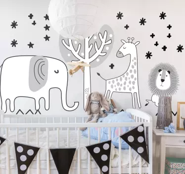 Wall sticker for kids cute animal nursery - TenStickers
