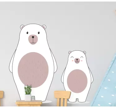 Wall sticker for kids cute bear family - TenStickers