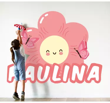 Wall sticker for kids cute flower design - TenStickers