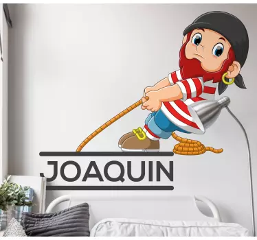 Wall sticker for kids cute pirate character - TenStickers