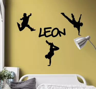 Wall sticker for kids dynamic silhouette shapes - TenStickers