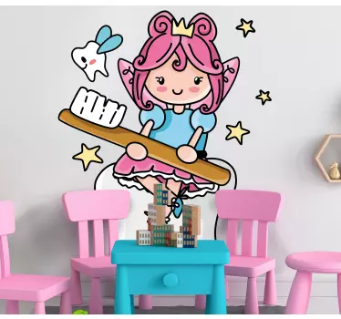 Wall sticker for kids tooth fairy design - TenStickers