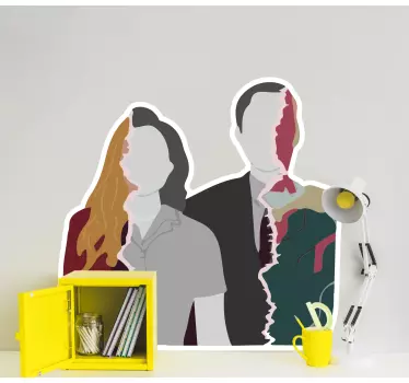 Wanda vision silhouette wallpaper sticker - TenStickers