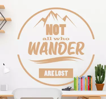 Wander text wall decal - TenStickers