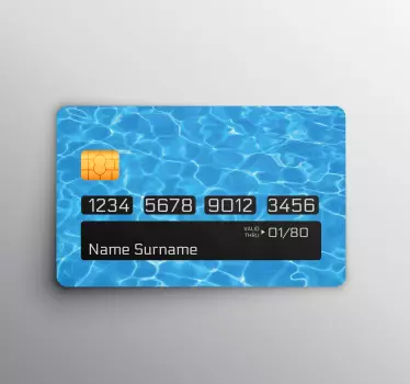 Water texture bank card decal - TenStickers