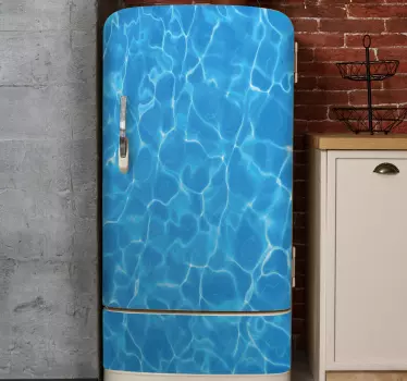 Water texture fridge decal - TenStickers