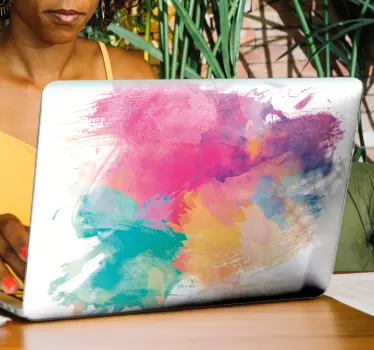 Watercolor notebooks laptop skin decal - TenStickers