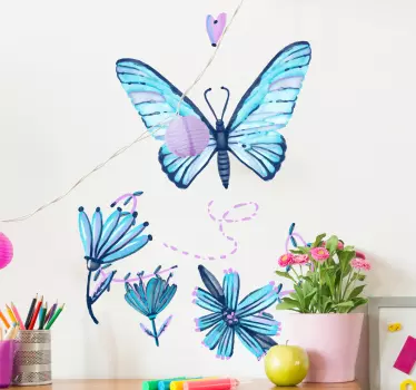 Watercolour Butterfly - TenStickers