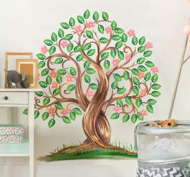 Watercolour Tree Wall Decal - TenStickers