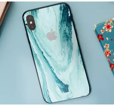 Waves of blue marble iPhone decal - TenStickers