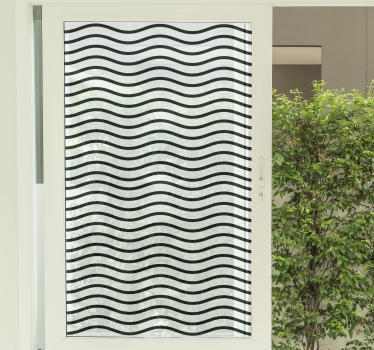 Wavy lines for glass window decal - TenStickers