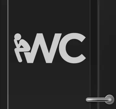 WC Bathroom Sticker - TenStickers