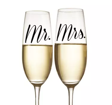 Wedding Glass Decorative Stickers - TenStickers