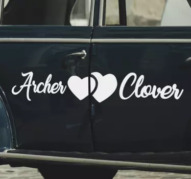 Wedding  car vinyl sticker - TenStickers