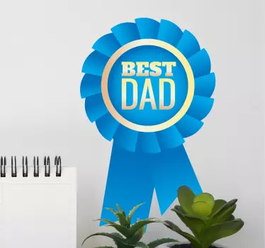 Wedding sticker best dad ribbon - TenStickers