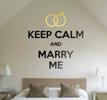 Wedding sticker keep calm and get married - TenStickers