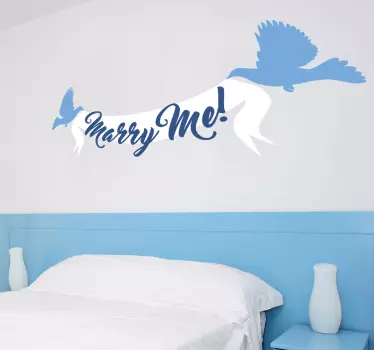 Wedding sticker marry me! - TenStickers